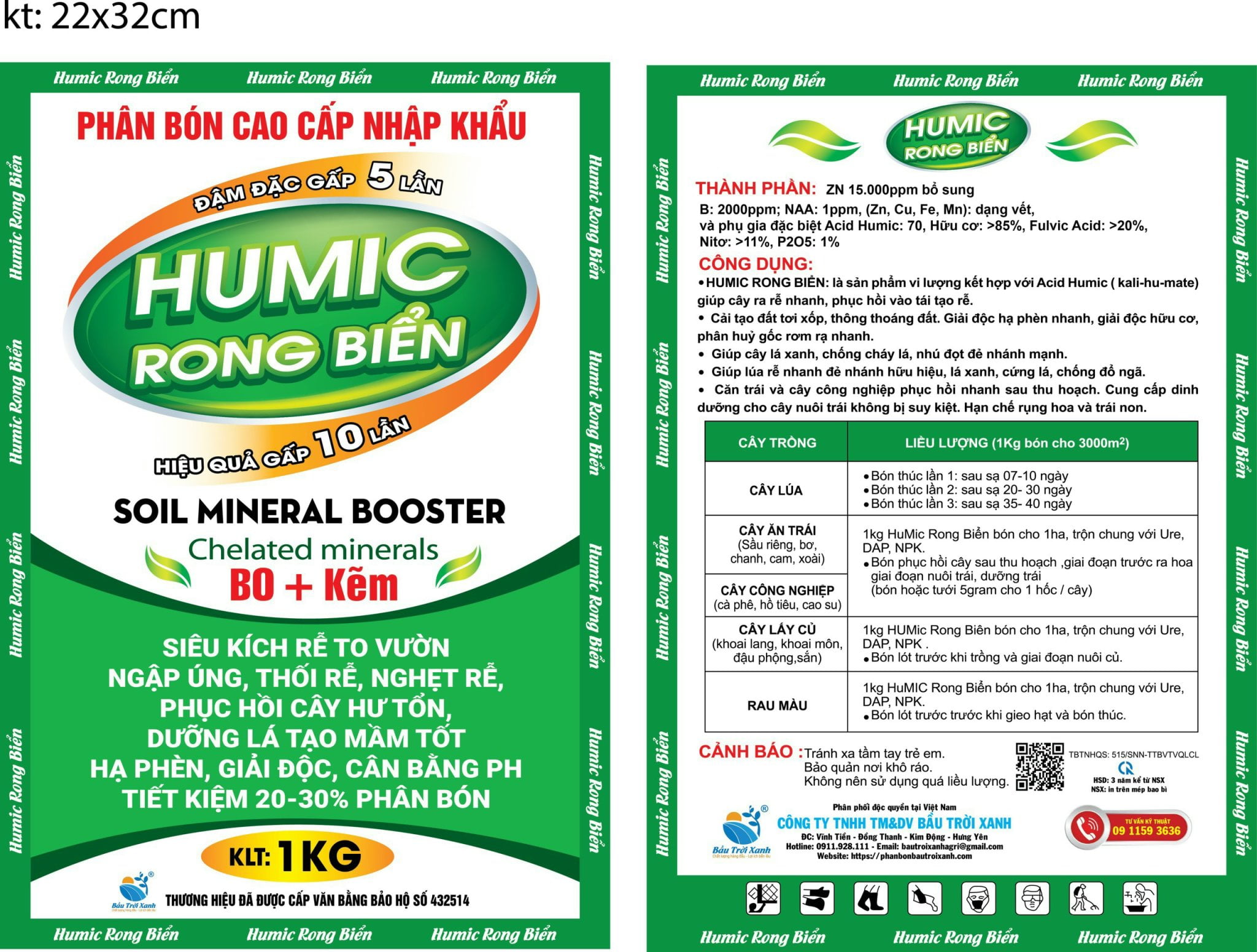 PHÂN BÓN HUMIC RONG BIỂN - SIÊU KÍCH RỄ - PHỤC HÔI CÂY HƯ TỔN - DƯỠNG LÁ TẠO MẦM TỐT